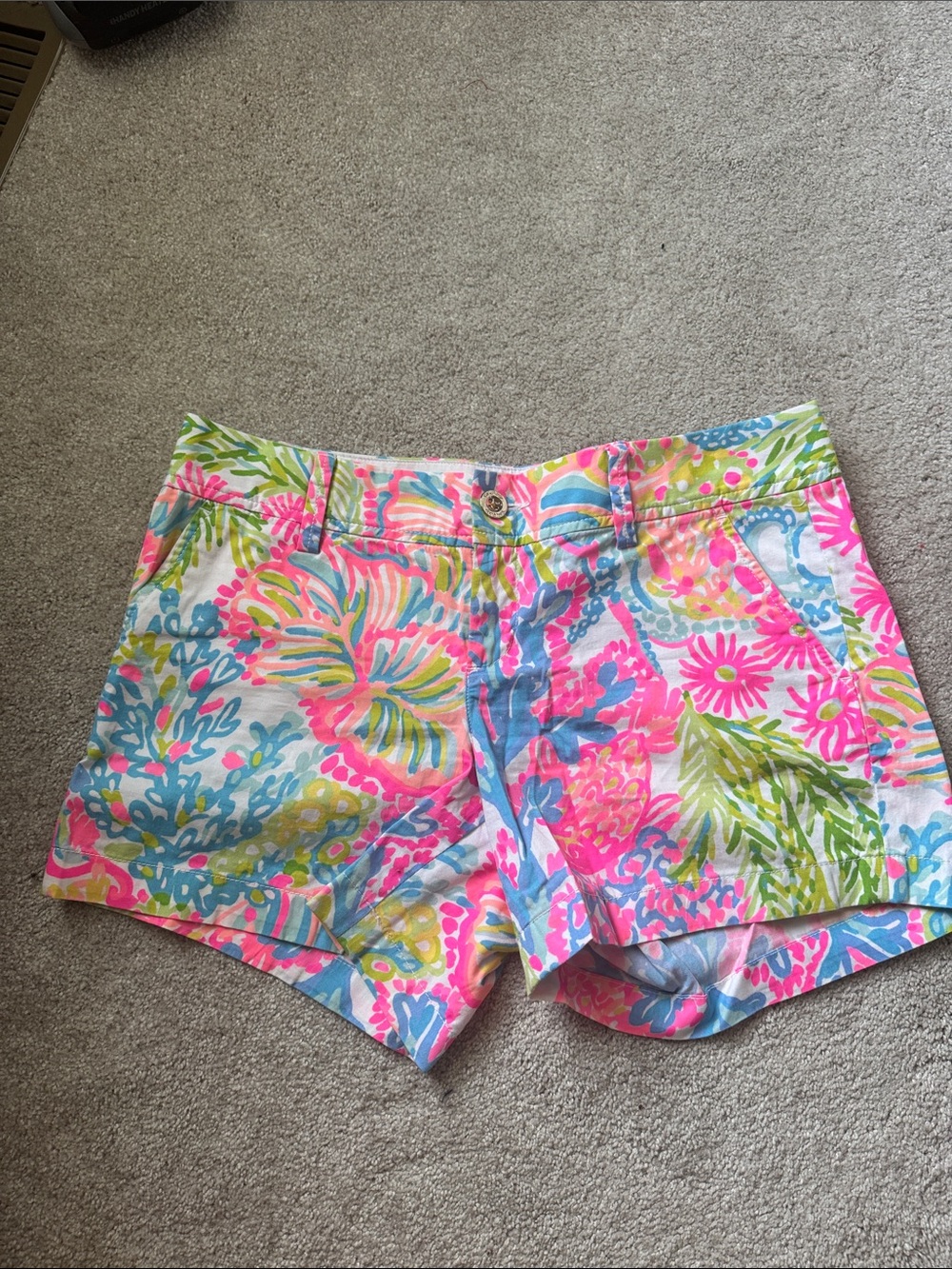 Lilly Pulitzer Multicolor Floral Bermuda Shorts - Pink, Blue & Green